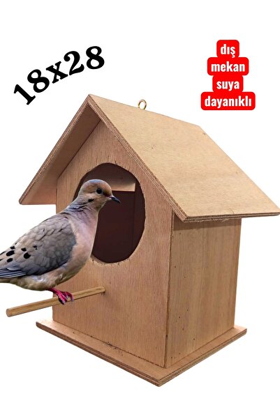 ncy ahşap kumru güvercin kuş yuvası dış mekan suya dayanıklı 18x28