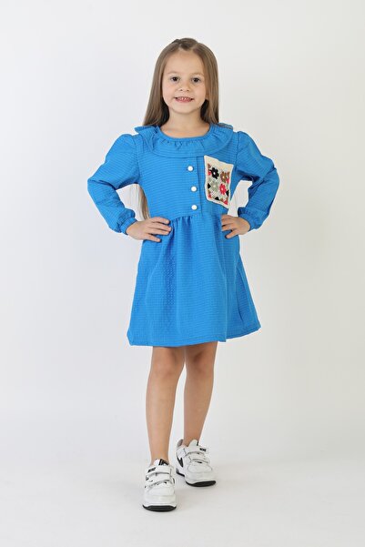 Giyimodam Embroidered Seersucker Fabric Girl's Casual Stylish Comfortable and...