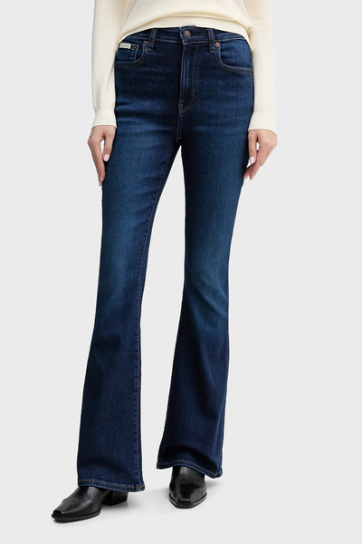 Calvin Klein Pamuklu Flare Fit Yüksek Bel Bol Paça Jeans LV047D755GR7C KOT PA...