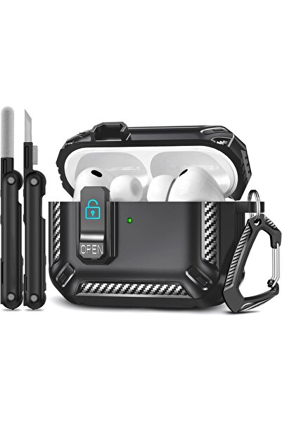 O Ozone جراب AirPods Pro 3 (إصدار 2025 الجديد)، غطاء بقفل آمن مع طقم تنظيف وس...