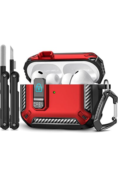 O Ozone جراب AirPods Pro 3 مع حامل للهاتف ومجموعة تنظيف، غطاء واقٍ مع حافظة س...