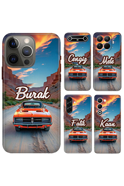 Reeder S19 S71 S23 Max Pro S Edge Zoom Kılıf İsim Yazılı Silikon Vintage Car