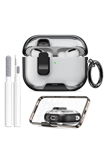 O Ozone جراب AirPods Pro 3 مع حامل للهاتف ومجموعة تنظيف، غطاء واقٍ | غطاء هجي...