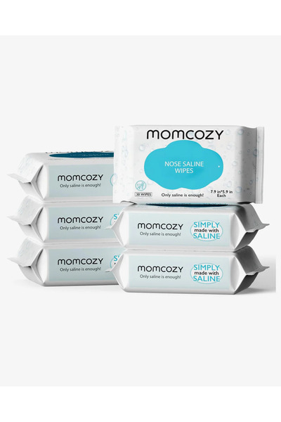 Momcozy Saline Wet Wipes Pure for Nose and Face - Baby Booger 2 Packs x30 pcs