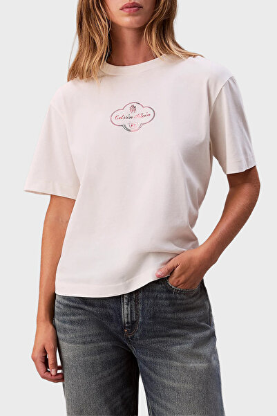 Calvin Klein Logolu Pamuklu Boxy Fit Bisiklet Yaka T Shirt LV047E811GYBH T SH...