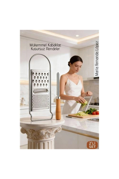 shopwave مبشرة يدوية من الفولاذ المقاوم للصدأ ومزيل بذور اليقطين بمقبض خشبي -...