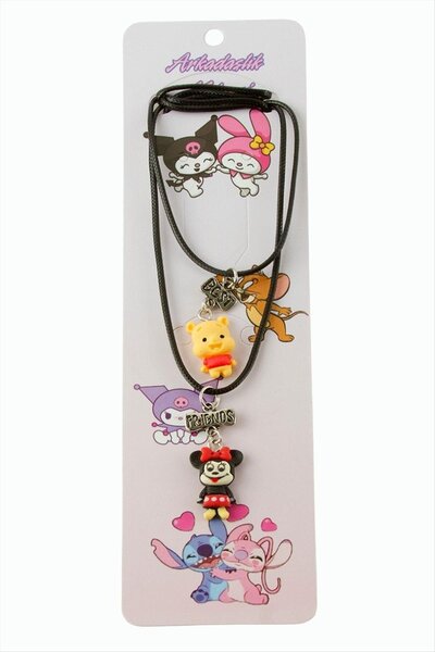 Bijuteri Net قلادات الصداقة بشخصيات كرتونية (قلادة مزدوجة)