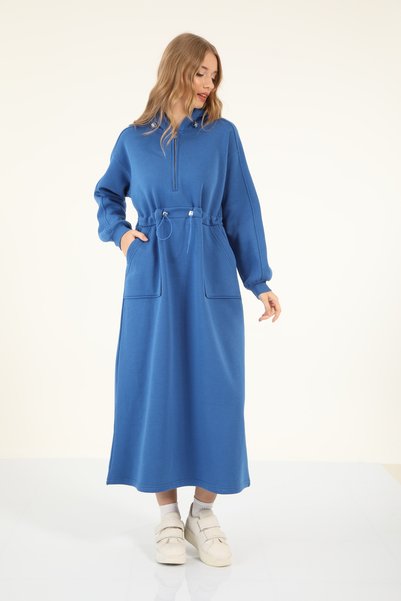 Suede Style 9275 - Rochie de damă elegantă și confortabilă, din bumbac pieptănat, cu 3 fire, în culori asortate