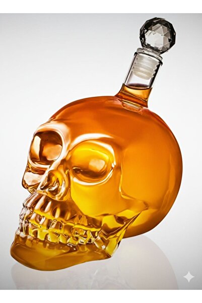 XTRIKE ME 1000 ml Kuru Kafa Tasarımlı Cam Dekantör İçki-İçecek Şişesi Sunum Ş...