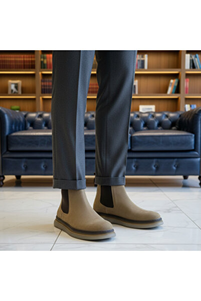 Luiz Paulo 2044 BEJ HAKİKİ DERİ BOT