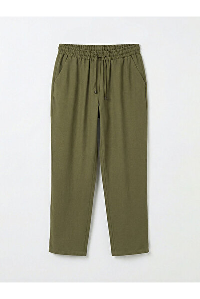 LC Waikiki Lcwaikiki Classic Khaki Elastic Waist Women's Trousers