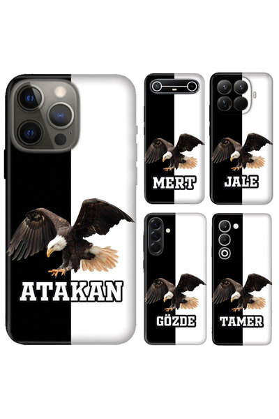 OPPO Reno 4 5 6 7 13F 14F A54 A74 A5 A6 Pro A16 Kılıf İsim Yazılı Silikon Siy...