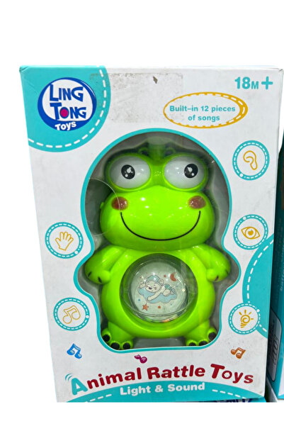 Toybox خشخيشة ضفدع موسيقية للأطفال، لعبة خشخيشة موسيقية تصدر أصواتًا