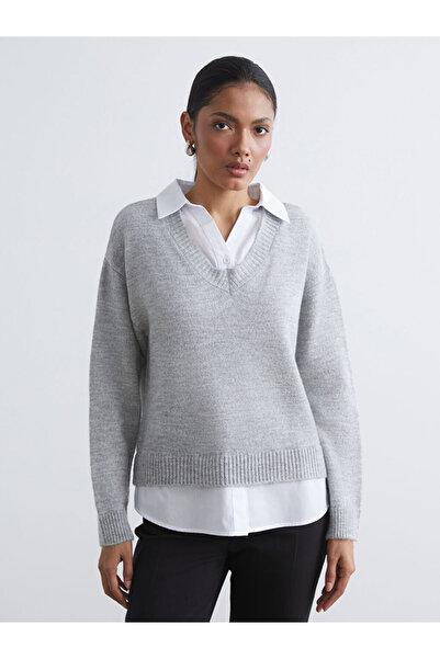 LC Waikiki Rmz Gi̇yi̇m Farkiyla Shirt Roba Women's Knitwear Sweater