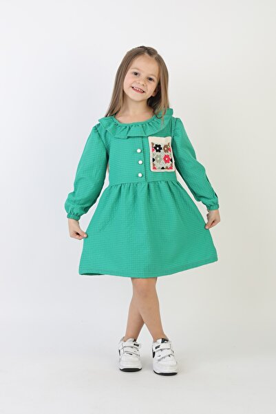 Giyimodam Embroidered Seersucker Fabric Girl's Casual Stylish Comfortable and...