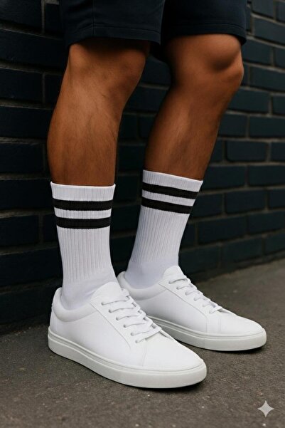 WOOK SOCKS Men's Towel Sole Striped Socks