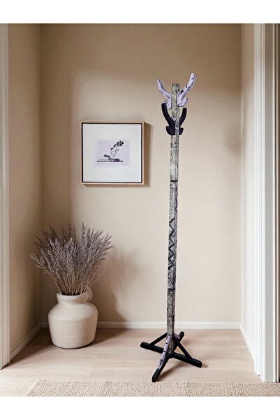 Turapia Design Ahşap Özel Tasarım Askılık El Yapımı Ayaklı Dekoratif Askılık