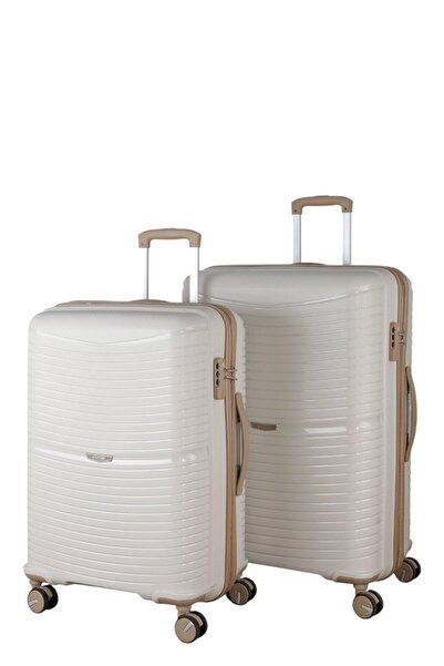MÇS V379 AURA Y.ÜRETİM PP VALİZ 65 CM + 75 CM SİYAH SET