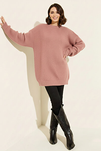 benguen Tunica tricotată cu model R4444 Dusty Rose