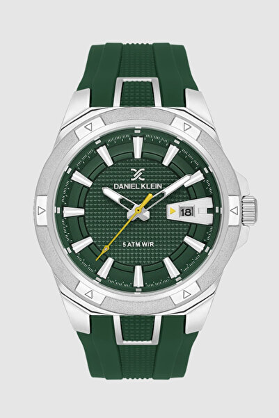 Daniel Klein Dk.1.13734-2 Silicone Cord Calendar Waterproof Green Men's Wrist...