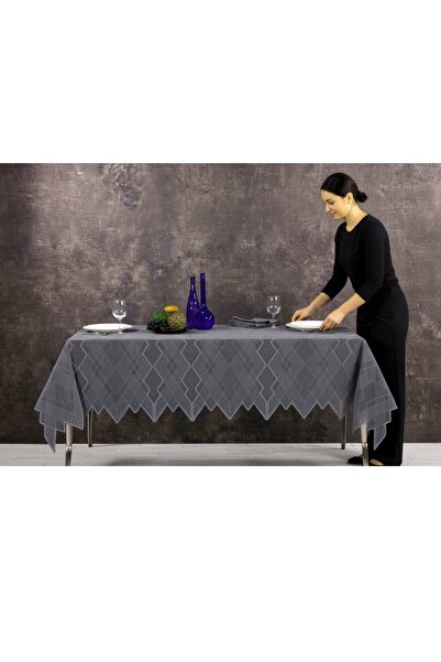 LACASA HOME LINEN مفرش طاولة أنيق وفاخر من الدانتيل بالكامل من أكاسا هوم ليني...