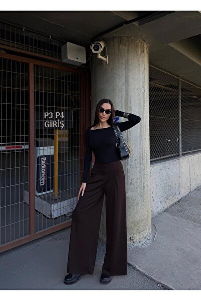 Yzsmoda Bol Paça Önü Pileli Pantolon Eşofman