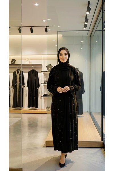 MEİLİN Abaya de piatră cu centură neagră