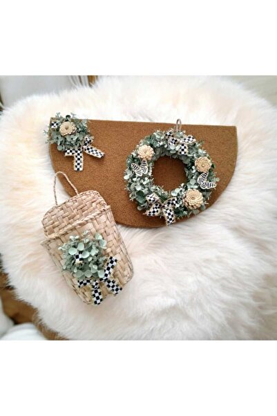 ecrella Kapı süsü paspas sepet takımı kapı sepeti kapı paspası duvar süsü dam...