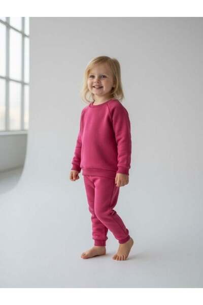 Zekids Girl's Cotton Basic Tracksuit Set