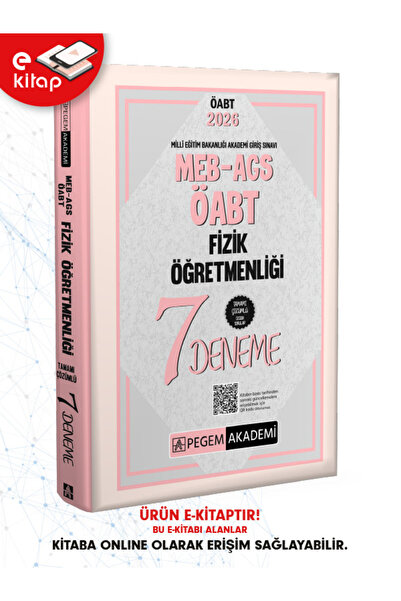 Pegem Akademi Yayıncılık 2026 MEB-AGS-ÖABT Fizik Öğretmenliği Tamamı Çözümlü ...