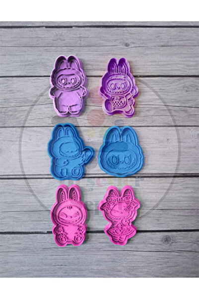 Bi'şeyler Sepeti قالب كوكيز لابوبو - قاطع كوكيز لابوبو 6 أشكال 12 قطعة