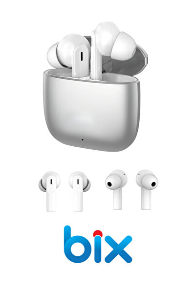 Bix Bluetooth Kulaklık TW4 Bluetooth 5.4 Metalik Kasalı IPX4 Su Geçirmez TWS ...