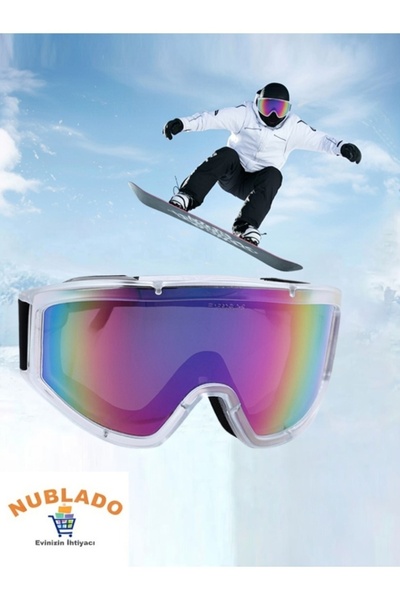 NUBLADO Kayak Gözlüğü Offroad Antifog Korumalı Güneş Kar Gözlük Gökkuşağı Sno...