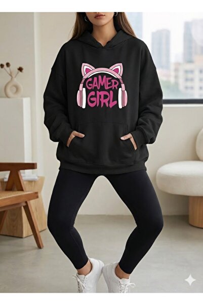 PENTHİLUS سترة رياضية للفتيات قصة فضفاضة - هودي عالي الجودة قصة فضفاضة - 3 خي...