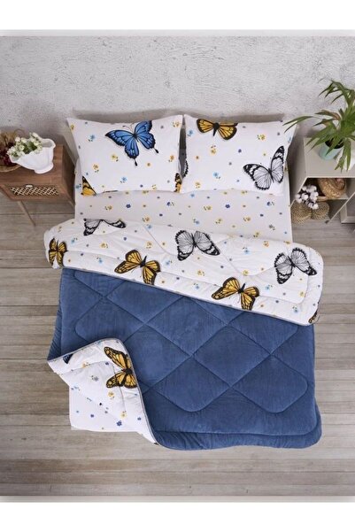 Tekstil Vagonu Çift Kişilik Wellsoft Çift Taraflı Yorgan ve Yastık Kılıfı Seti