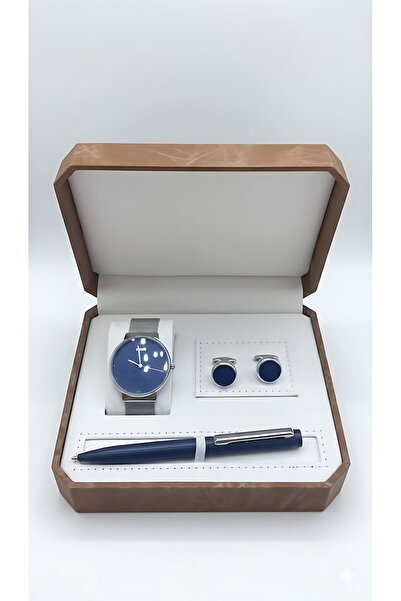 Boutique A stylish and organized men's accessory set in blue