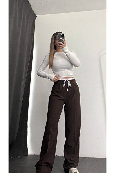 nona butik Maggie Palazzo Pants - Coffee