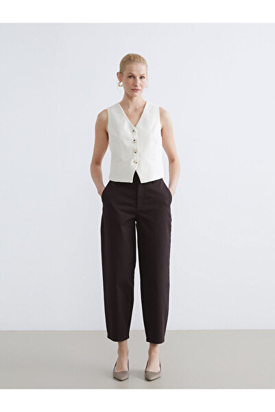 LC Waikiki Brown Barrel Fit Women's Jean Pants