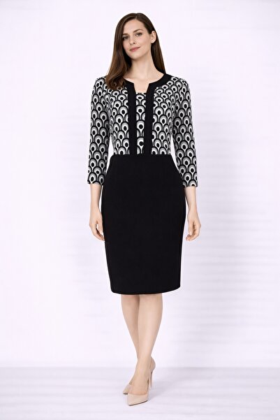 OEM Straight midi dress in fabric