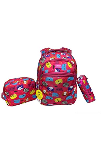 SEVİNÇ STİL Cat 3-Piece Set School Bag