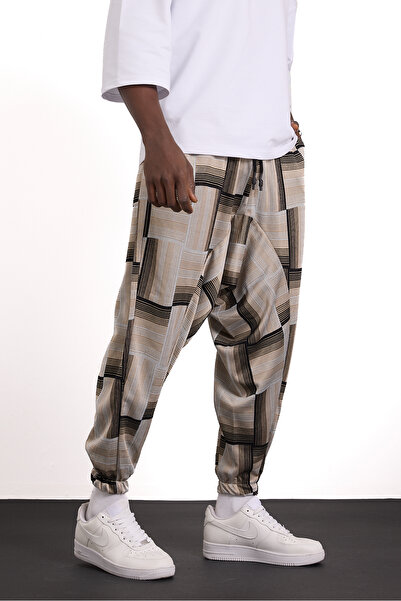 Gerusta Erkek Desenli Pileli Günlük Şalvar Pantolon