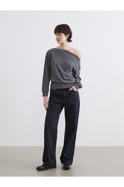 LC Waikiki RMZ GİYİM FARKIYLA بنطلون جينز نسائي واسع الساق