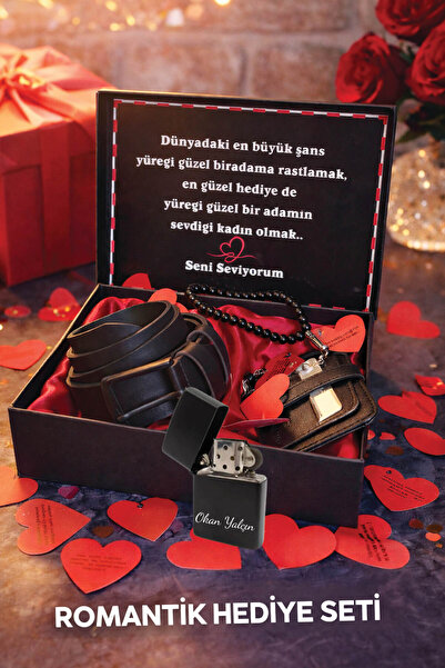 expreshediye Erkek Sevgiliye Hediye Seti – Kemer, Kartlık-Cüzdan, Tesbih & İs...
