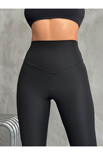 Nordmende Women's High Waist Shaping / Sculpting V Belt Detailed Leggings