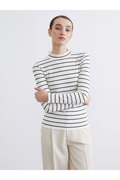 LC Waikiki Rova Collar Striped Women's Body with a Dominant Style from Uzg Store