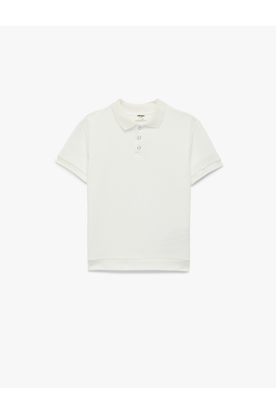 Koton Cotton Short Sleeve Polo Neck Basic T-Shirt