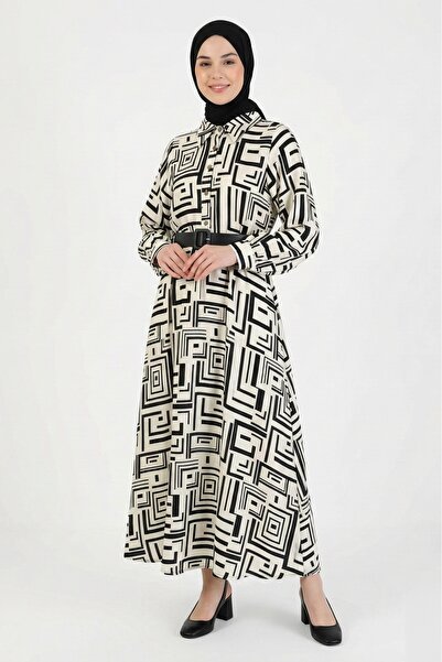 WAS Belted Satin Dress