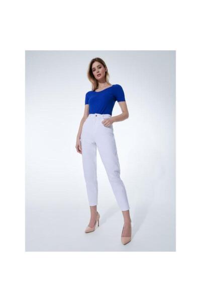 MOHITO Mom slim denim pants, White, 7598L-00J