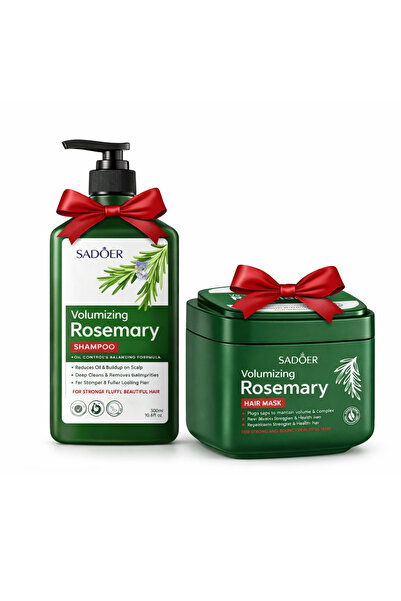SADOER Pachet Rozmarin – Reparare & Volum (Șampon 500ml + Mască 500g)