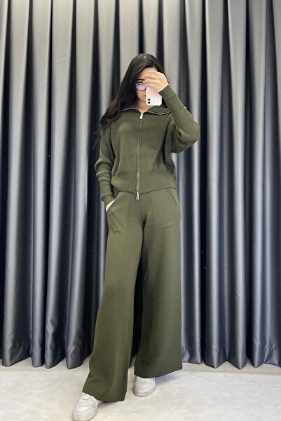 Noa&Noa Double Zipper Knitwear Set - Khaki Khaki